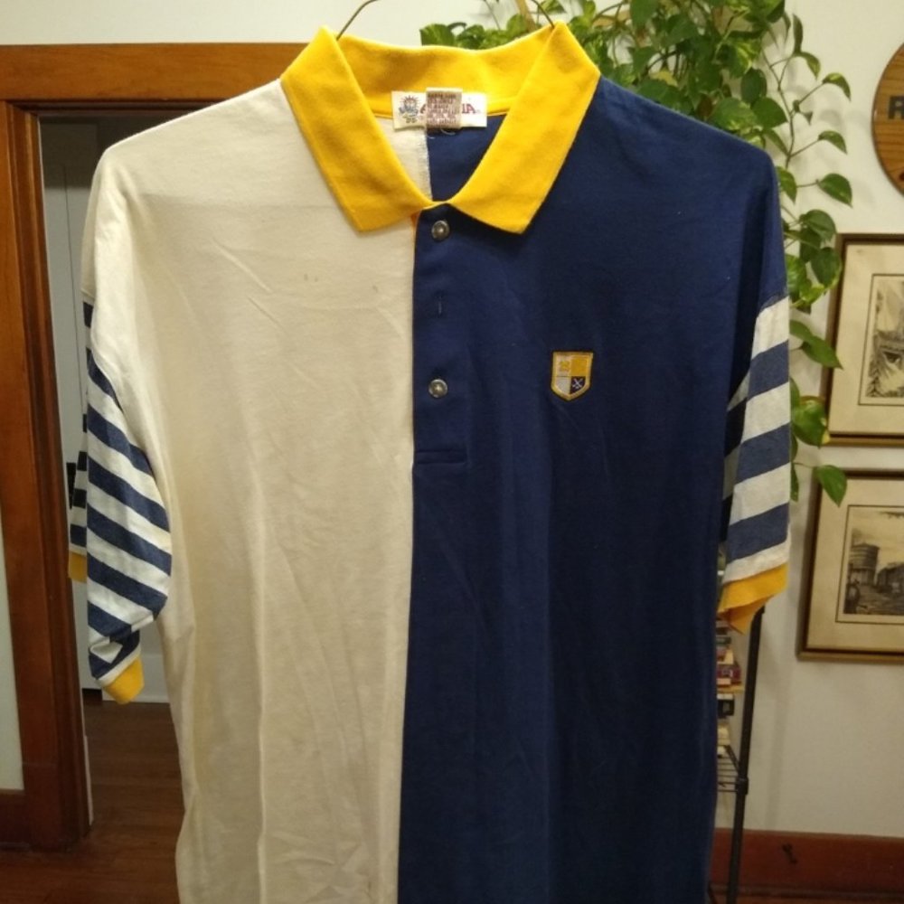 Vintage Antigua Cotton Polyester Mens Large Polo Sports Team Patch